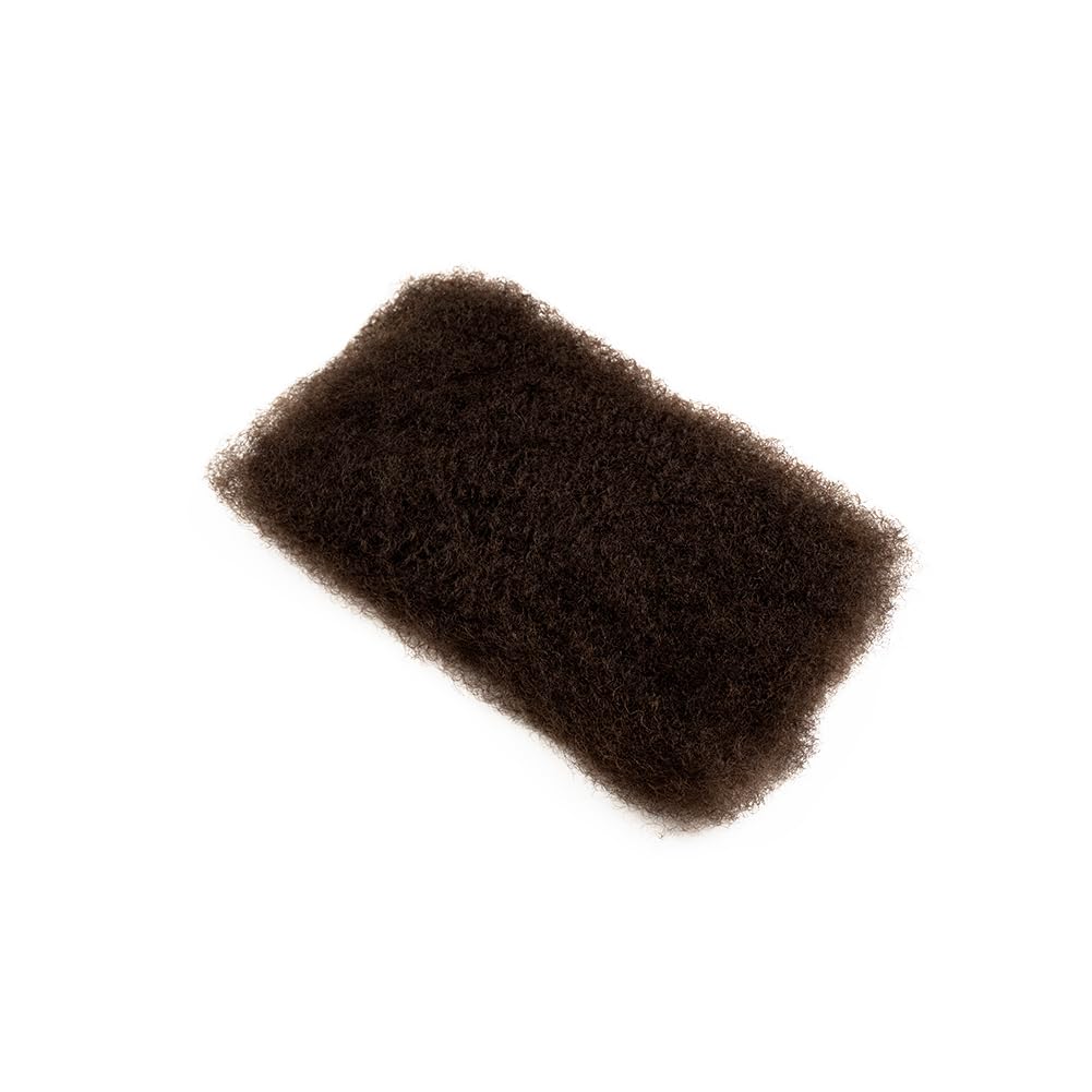 QVR Afro Kinkys Bulk Human Hair for Dreadlock Extensions Repair Locs 50 Gram/Pack,Auburn Brown Color 18 inches Mini Twist Braiding Afro Kinky Human Hair for Locs