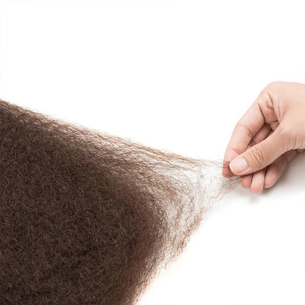 QVR Afro Kinkys Bulk Human Hair for Dreadlock Extensions Repair Locs 150 Gram, Dark Brown 14inches Mini Spring Twist Braiding Afro Kinky Human Hair for LocKs