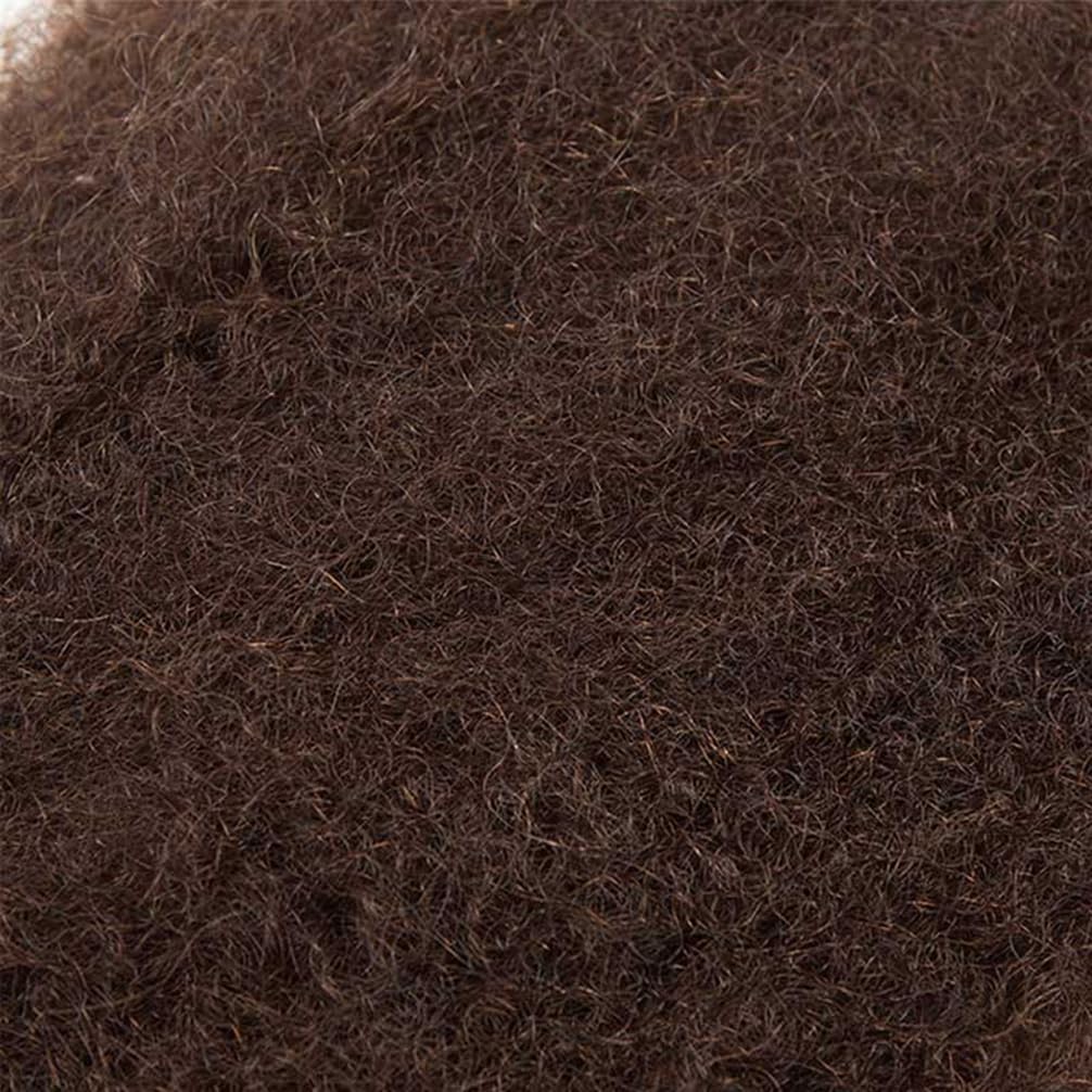 QVR Afro Kinkys Bulk Human Hair for Dreadlock Extensions Repair Locs 150 Gram, Dark Brown 14inches Mini Spring Twist Braiding Afro Kinky Human Hair for LocKs